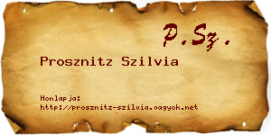 Prosznitz Szilvia névjegykártya