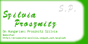 szilvia prosznitz business card